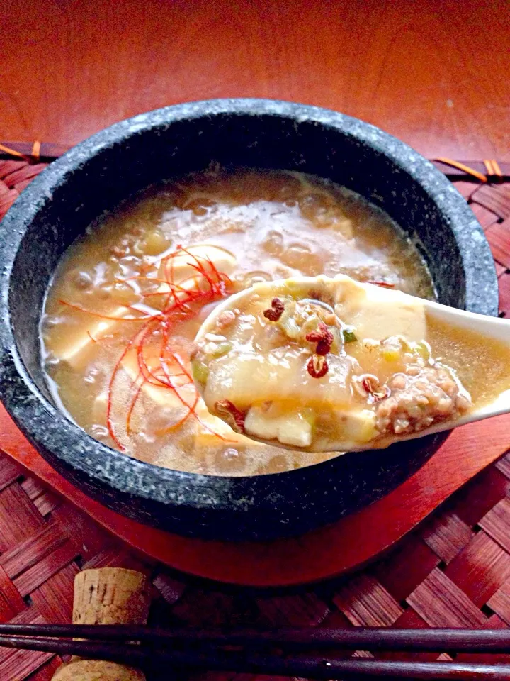 Sichuan style bean curd&Chinese cabbage(Mapo Tofu) 🇨🇳麻婆豆腐&白菜|🌈Ami🍻さん