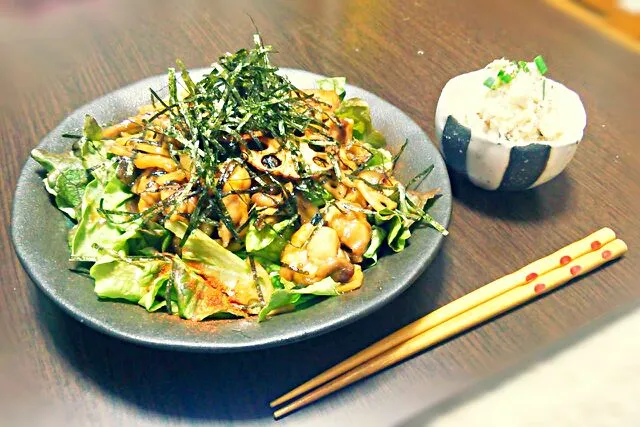 鶏とれんこんの照り焼き丼＆里芋サラダ|まちこさん