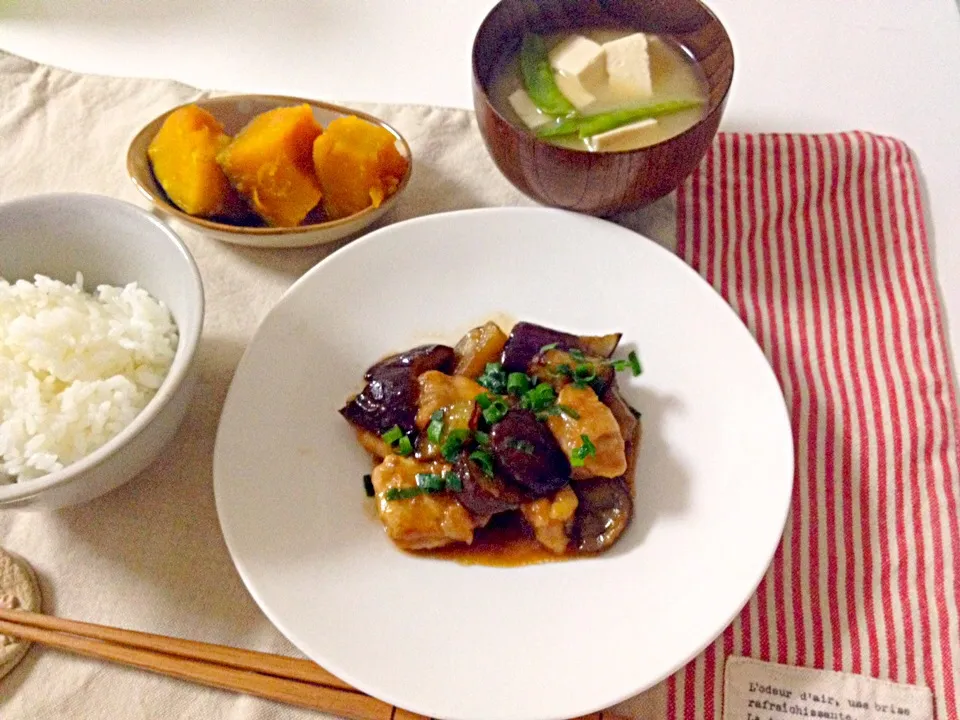 茄子と鳥肉の南蛮、南瓜の塩麹煮|Accaさん