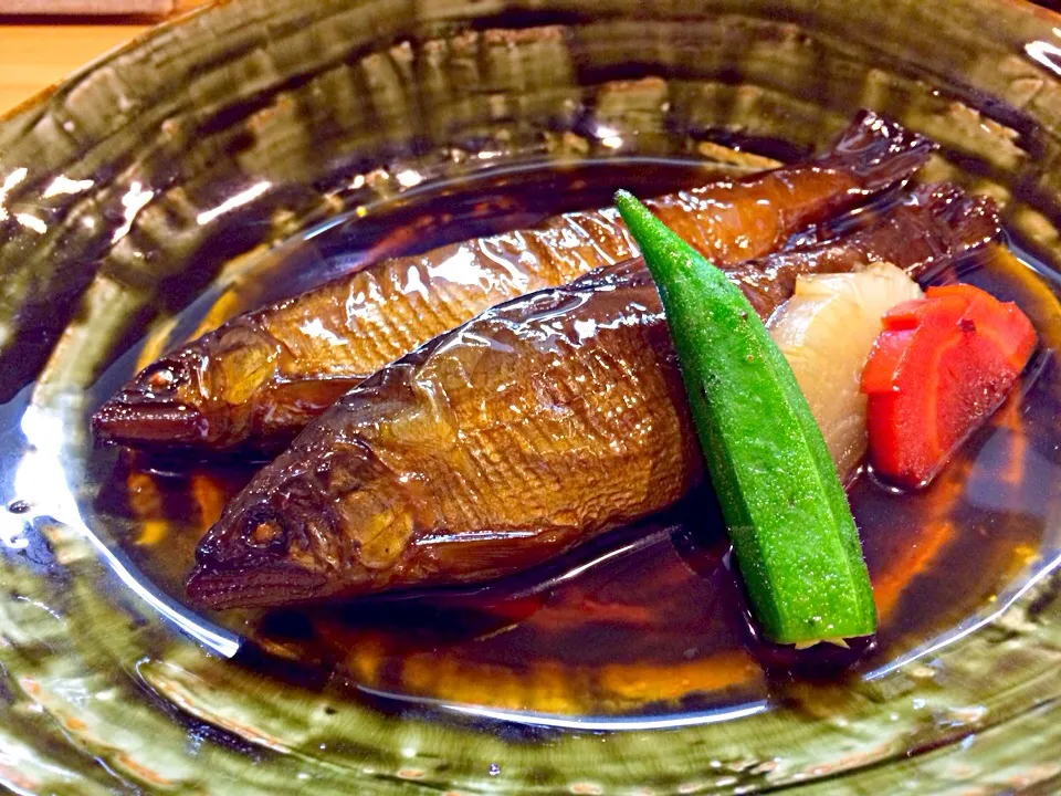 Snapdishの料理写真:Sweet fish stewed in soy sauce  and sugar aka kanroni|do dyuさん