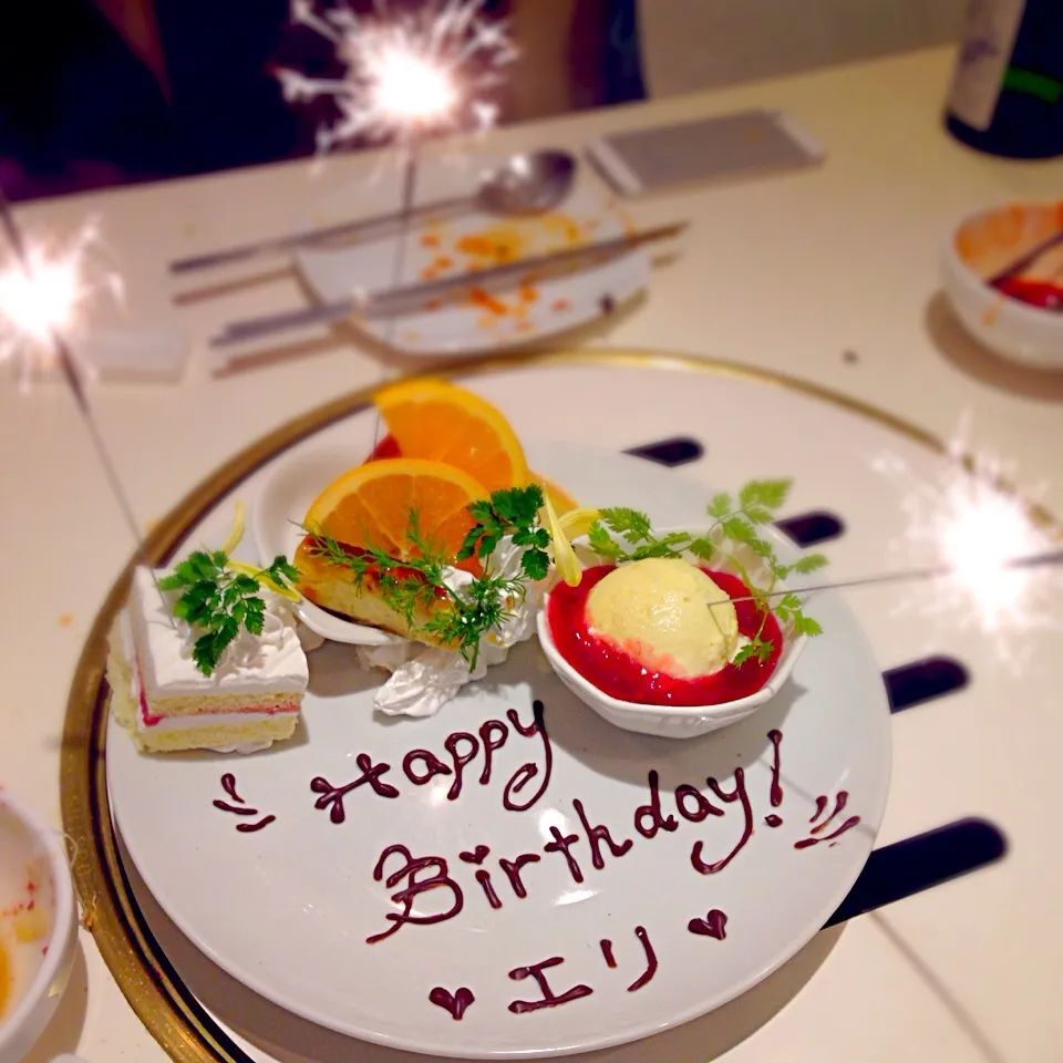 my birthday plate♡|Eri Saitoさん