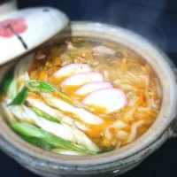 My style kimchi hot pot with home made udon noodle|Greenbeerさん