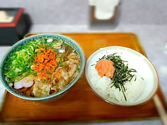 中国道 王司SA名物  肉そば(うどん)＆ご飯がススム丼|たかたかლ(^o^ლ)さん