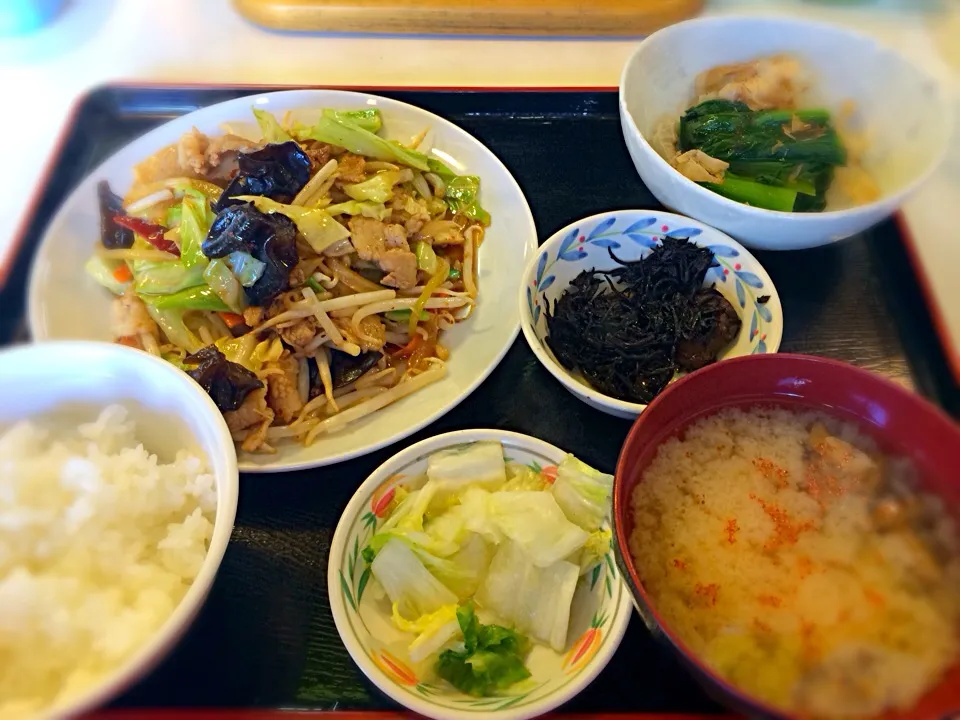 肉野菜ピリ辛炒め定食|Johnnyさん