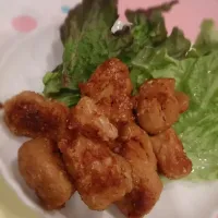 大豆ミートでなんちゃって唐揚げ|かえる子さん