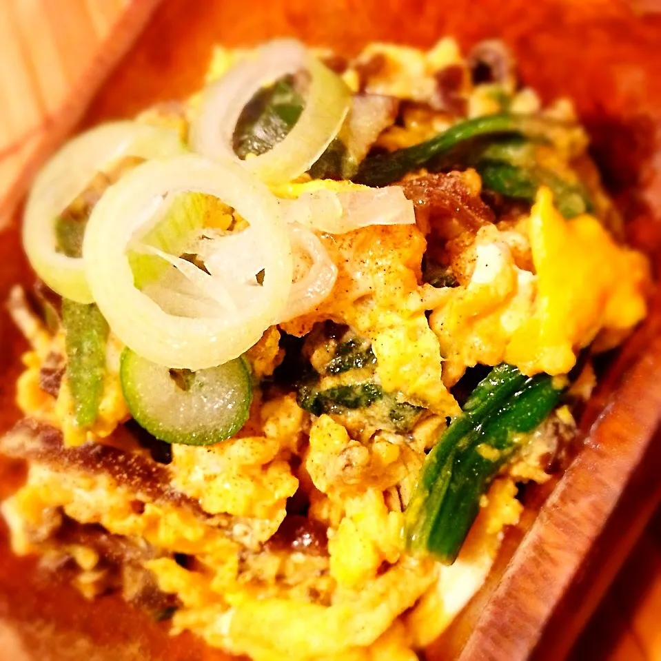 ほうれん草とキクラゲと卵の中華炒め|まゆさん