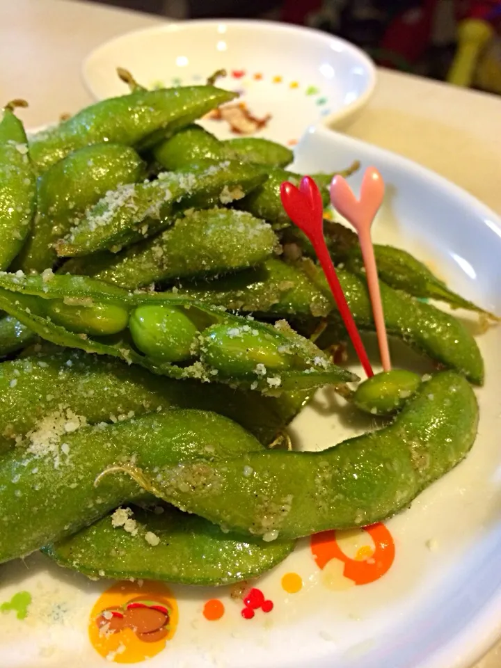 よ〜んさんの料理 イタリア〜ン枝豆(*>ω<*)❤️|そらのんみこさん