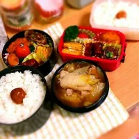 今日のお弁当♬*゜
◎玉子焼き
◎インゲンの肉巻き
◎唐揚げ
◎ハンバーグ
◎トマトとブロッコリー
◎白菜長ネギ豚肉のあったか汁

風邪から復活したかも♬*゜
しんどかったー(苦笑)|Ryo-koさん