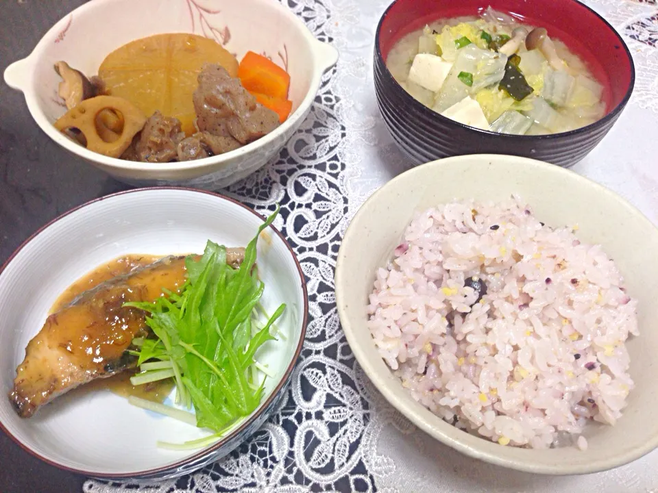 鯖の味噌煮の晩ご飯|やすさん