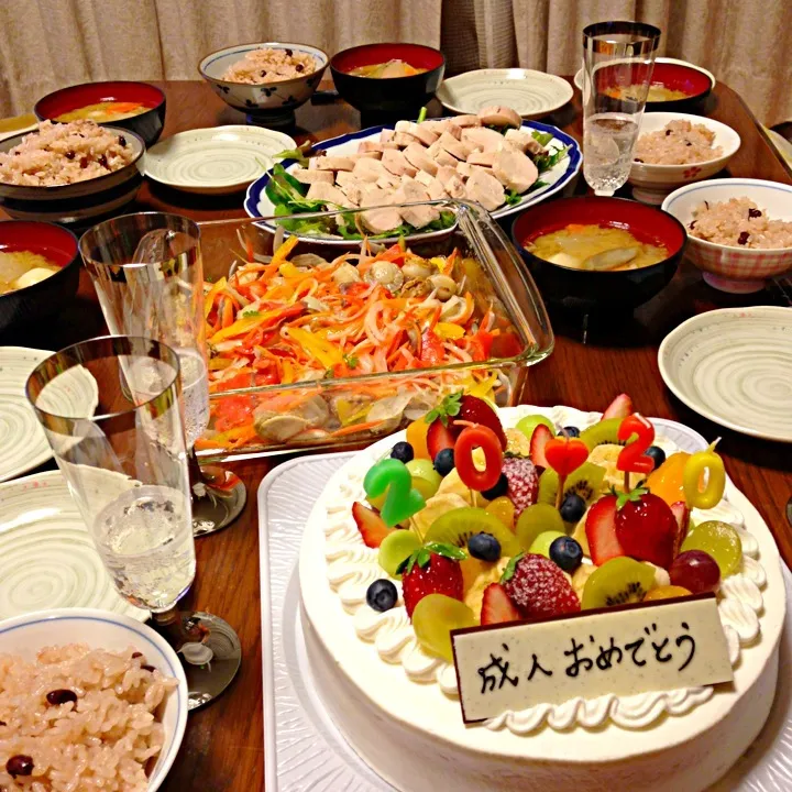 Snapdishの料理写真:明日は双子の娘の成人式  前夜祭ご飯💕|あっこぷーさん