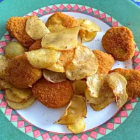 Nugghets di pollo e chips|Rossellaさん