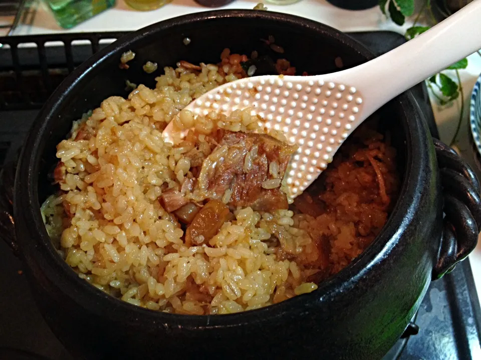 ソーキ肉の炊き込みご飯(もち米ね)|れいぽぽぽんさん