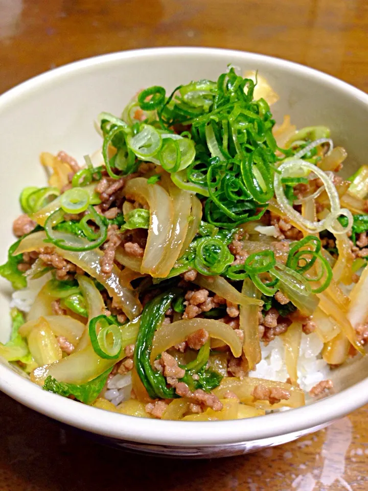 ミンチですき焼き丼|こうじさん