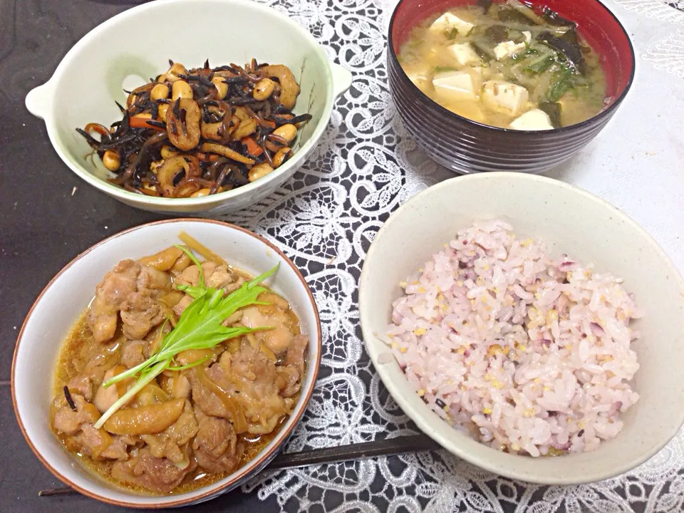 鶏の生姜焼きの晩ご飯|やすさん