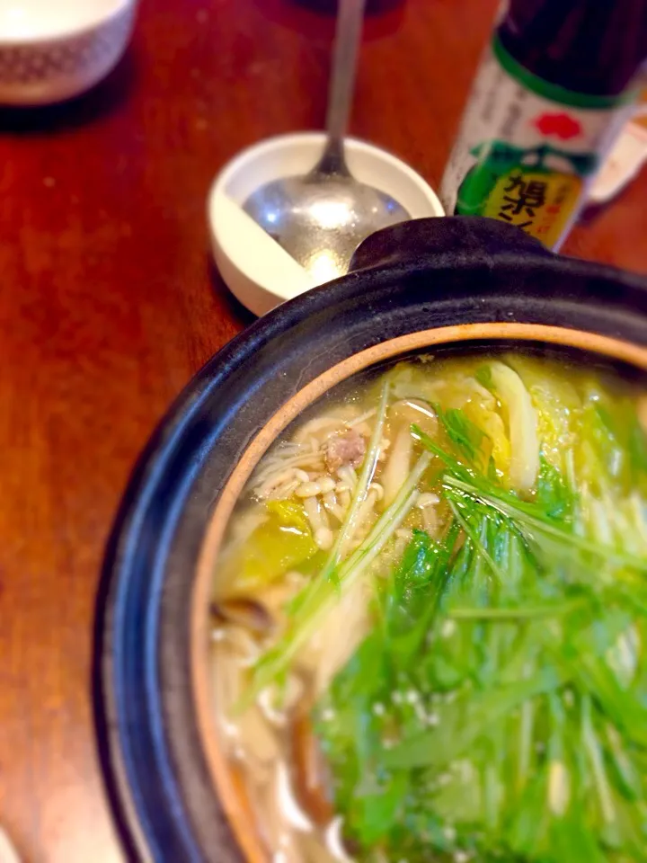 鶏を圧力鍋でトコトン煮た水炊き。|tesasakiさん