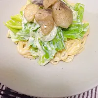 真鱈とキャベツのクリームパスタ|ゆずさん