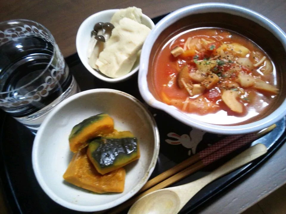 ミネストローネとかぼちゃ煮・高野豆腐|なぎママさん