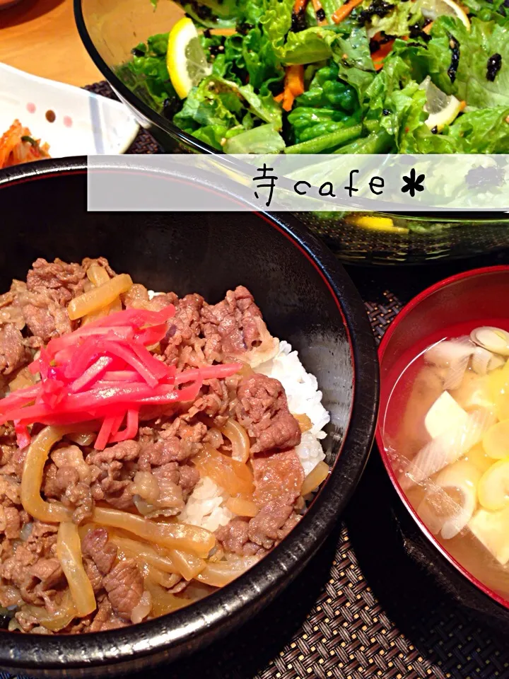 シンプルに、牛丼せっと！|寺cafe＊さん