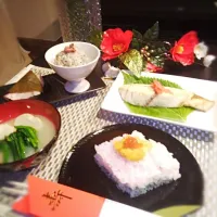 Snapdishの料理写真:春のひな祭りをイメージしたお祝い膳|techichiwawaさん