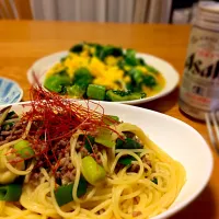 茄子とひき肉の中華風パスタ|豊福由紀さん