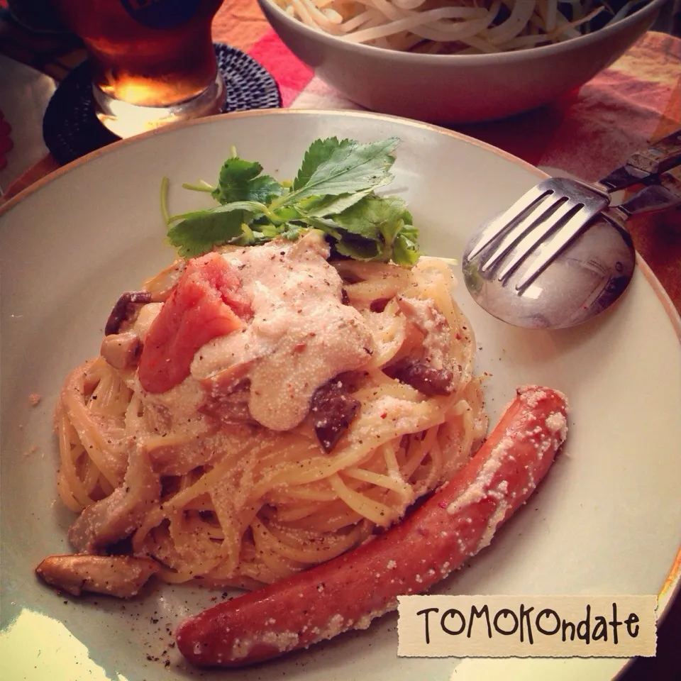 今日のトモコンダテは豆乳明太クリームパスタ🍝💨✨|🇯🇵ともこちゃん。さん