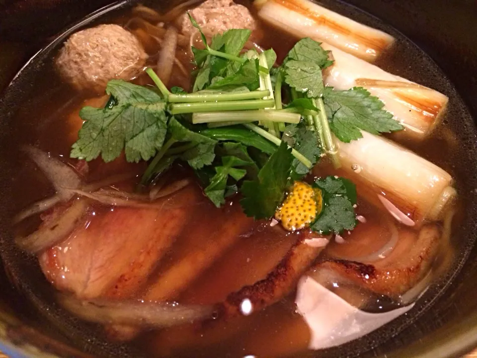 Snapdishの料理写真:Soba with duck and meatballs|Ong Sor Fernさん