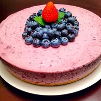 Snapdishの料理写真:Blueberry rare cheesecake