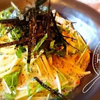 納豆と水菜の和風パスタ|こりーなさん