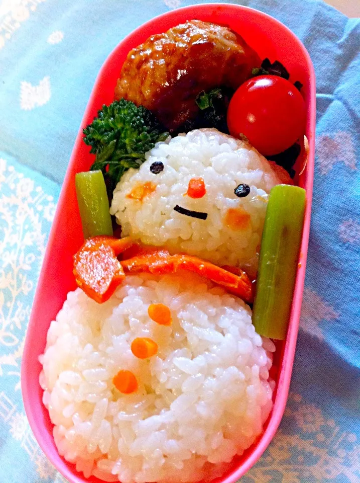 雪だるまを覚えた3歳児弁当♪|あやまつさん