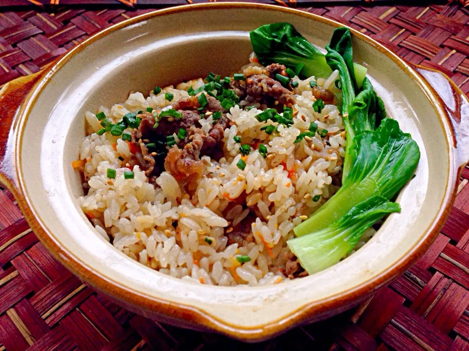 suzuranranran’s Steamed Rice w/Beef&vegetables🇰🇷すずらんさんのﾀﾞｼﾀﾞで牛肉の炊き込みご飯|🌈Ami🍻さん