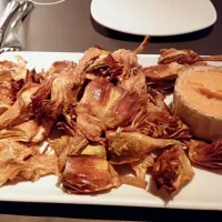 Alcachofas fritas con Salsa Romesco|Javier Pérez Caballeroさん