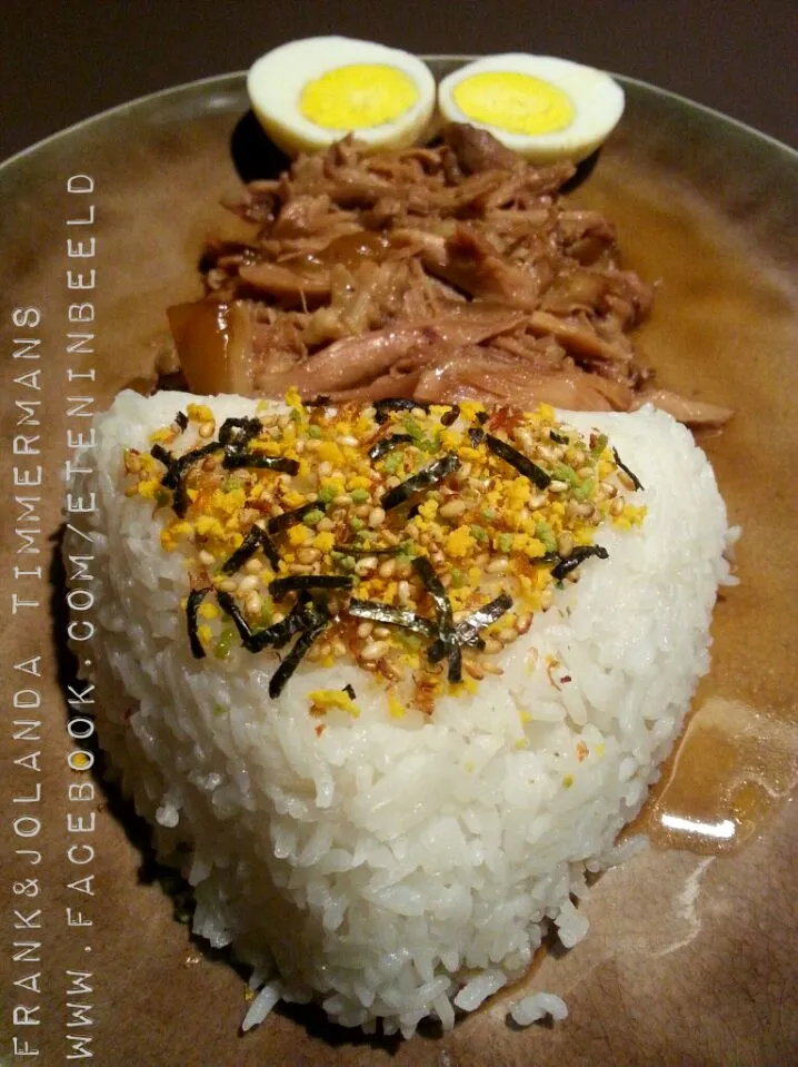 Snapdishの料理写真:Is it a fish . . . no it is a pulled ham hock with rice|Frank&Jolanda - Eteninbeeldさん