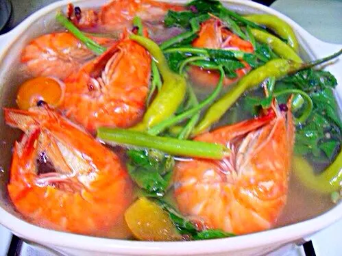 One of my fave dish Sinigang na hipon(prawn,shrimp) filipino dish|Mis Mhellowさん