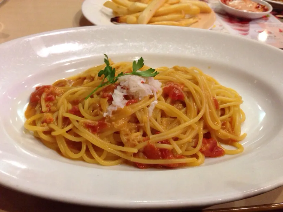 creamy crab pasta 🍝🍝🍝|mayonnaiseさん