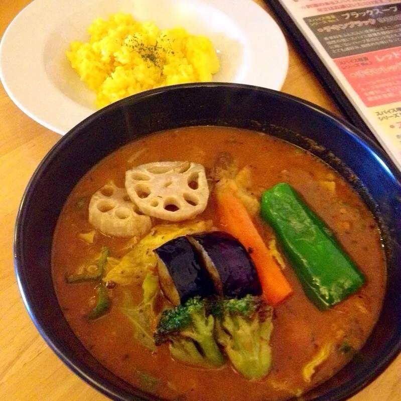 Snapdishの料理写真:スープカレーさくら トロトロ豚角煮野菜|カウンター嬢さん