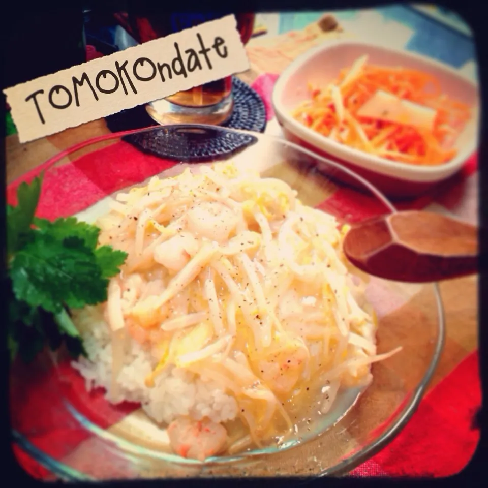 今日のトモコンダテは海老玉あんかけ丼🍚💨✨|🇯🇵ともこちゃん。さん