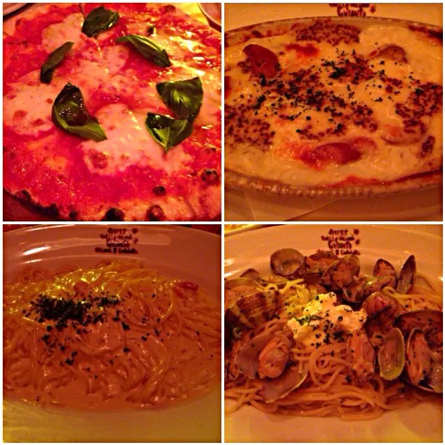 Snapdishの料理写真:Pizza,Gratin,Carbonara &Vongole🇮🇹好き好きな〆|🌈Ami🍻さん