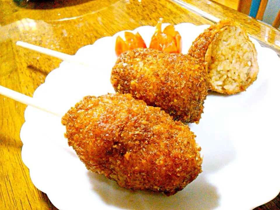 ソースカツ丼からの〜ソースカツドッグ(^^)|くみさんさん