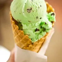 Mint Chocolate Chip Ice Cream Walffle Cone|恵子さん