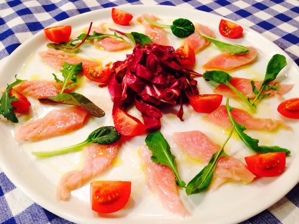 Snapdishの料理写真:carpaccio di tonno(maguro)|Fabio  Palmieriさん