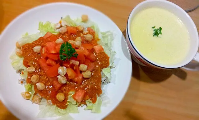 Japanese Taco rice & Corn soup|Cherry's Kitchenさん