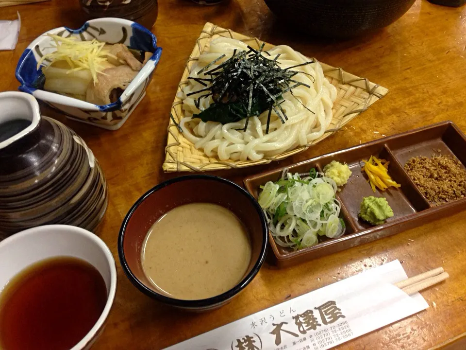 【水沢うどん大澤屋】ざる、数量限定のごま汁を別注|hiroさん