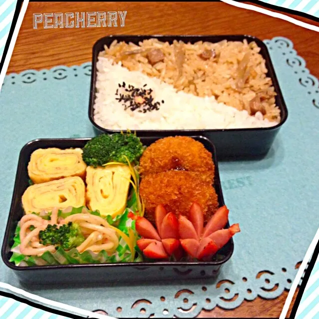 Snapdishの料理写真:旦那様用☆お弁当^_^夜勤1日目|☆ぴ〜ちゃん☆さん