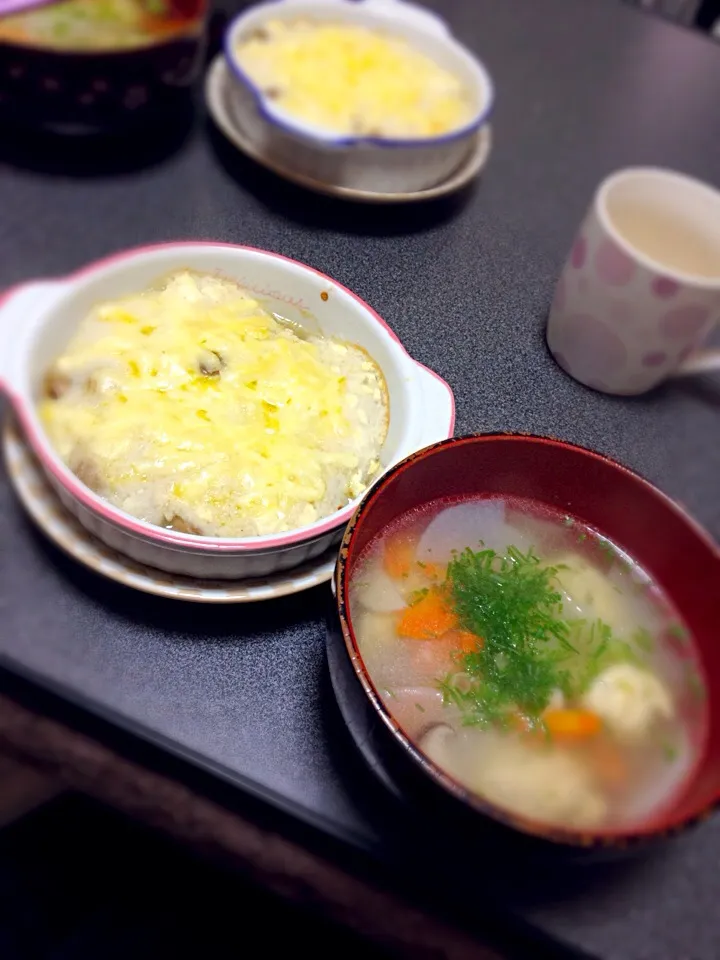 とり団子汁と長芋と豆腐のグラタン(*^^*)|Emiko Namaiさん