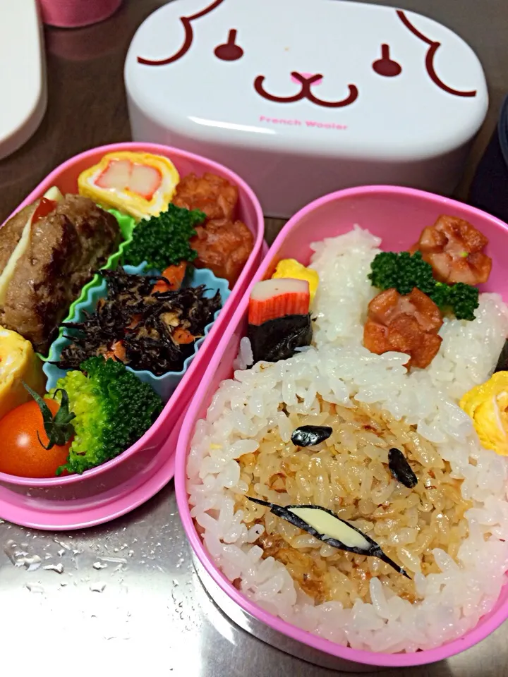 白うさぎなめこ弁当|しずえさん