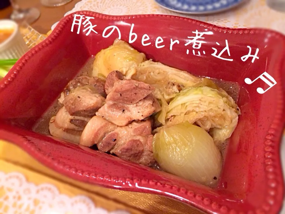 Snapdishの料理写真:豚とキャベツのビール煮込み♡|namiさん