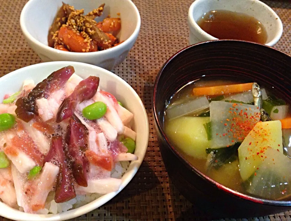 しば漬け長いも丼٩(◜ᴗ◝ )۶|ランランらぁ〜んさん