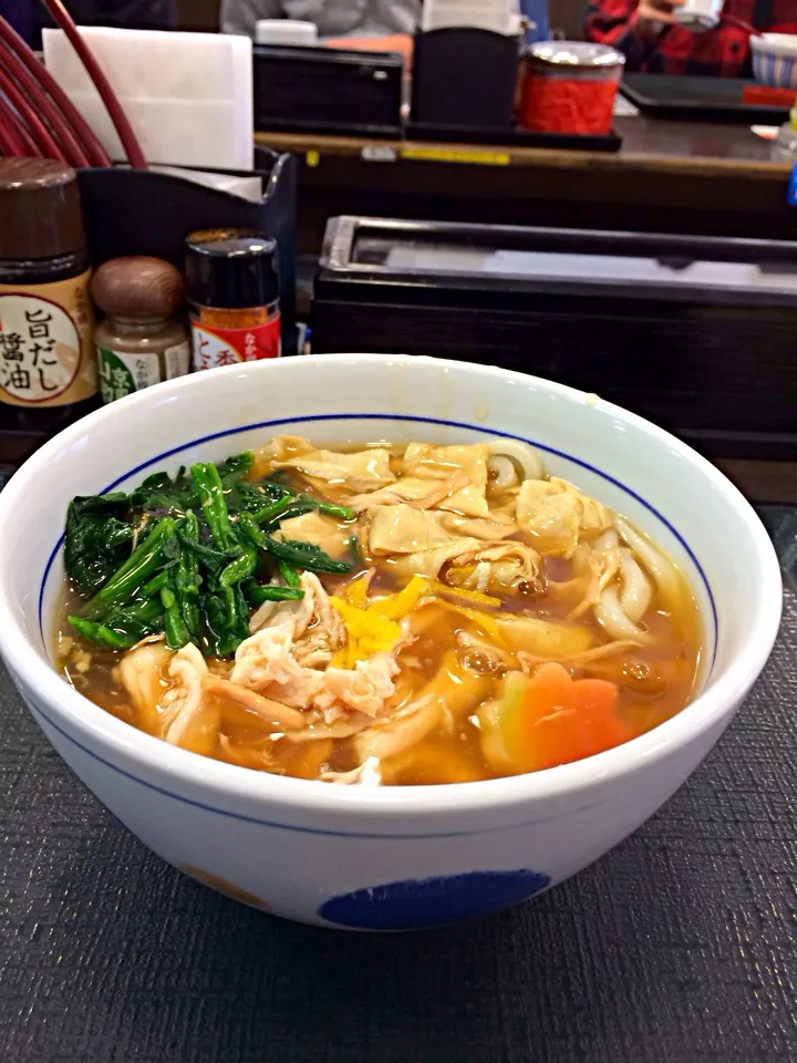 Snapdishの料理写真:鶏と湯葉のあんかけうどん|アラシさん