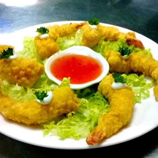 Beer batter Fried shrimp appetizer|HKさん