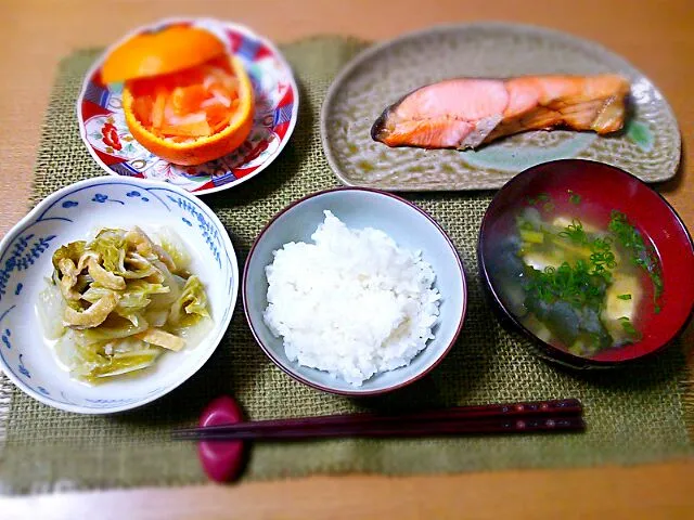 朝食っぽいですが夕食です。|真希さん